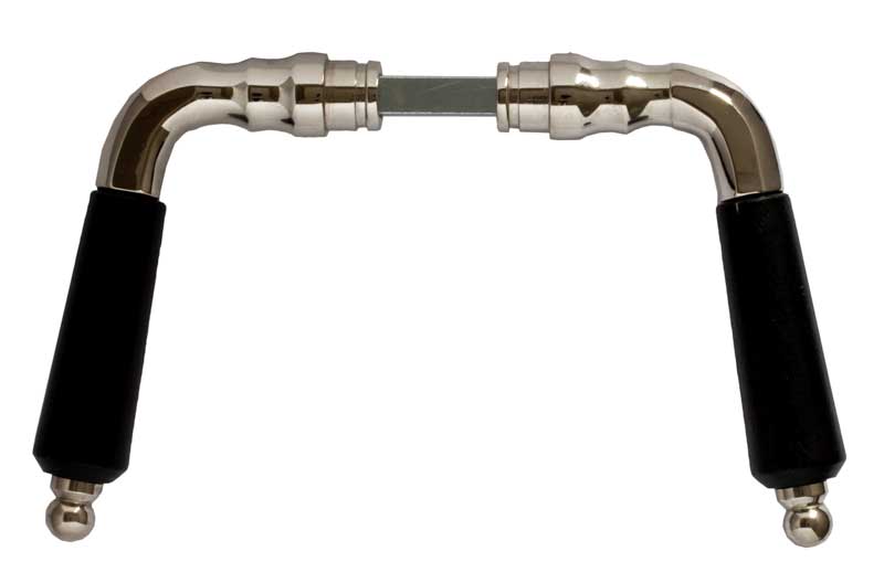 Dörrtrycke Låsbolaget nr 439 Nickel/svart trä - utan rosett image