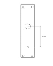 Dørvrider - Med WC-lås lanskilt messing thumbnail image