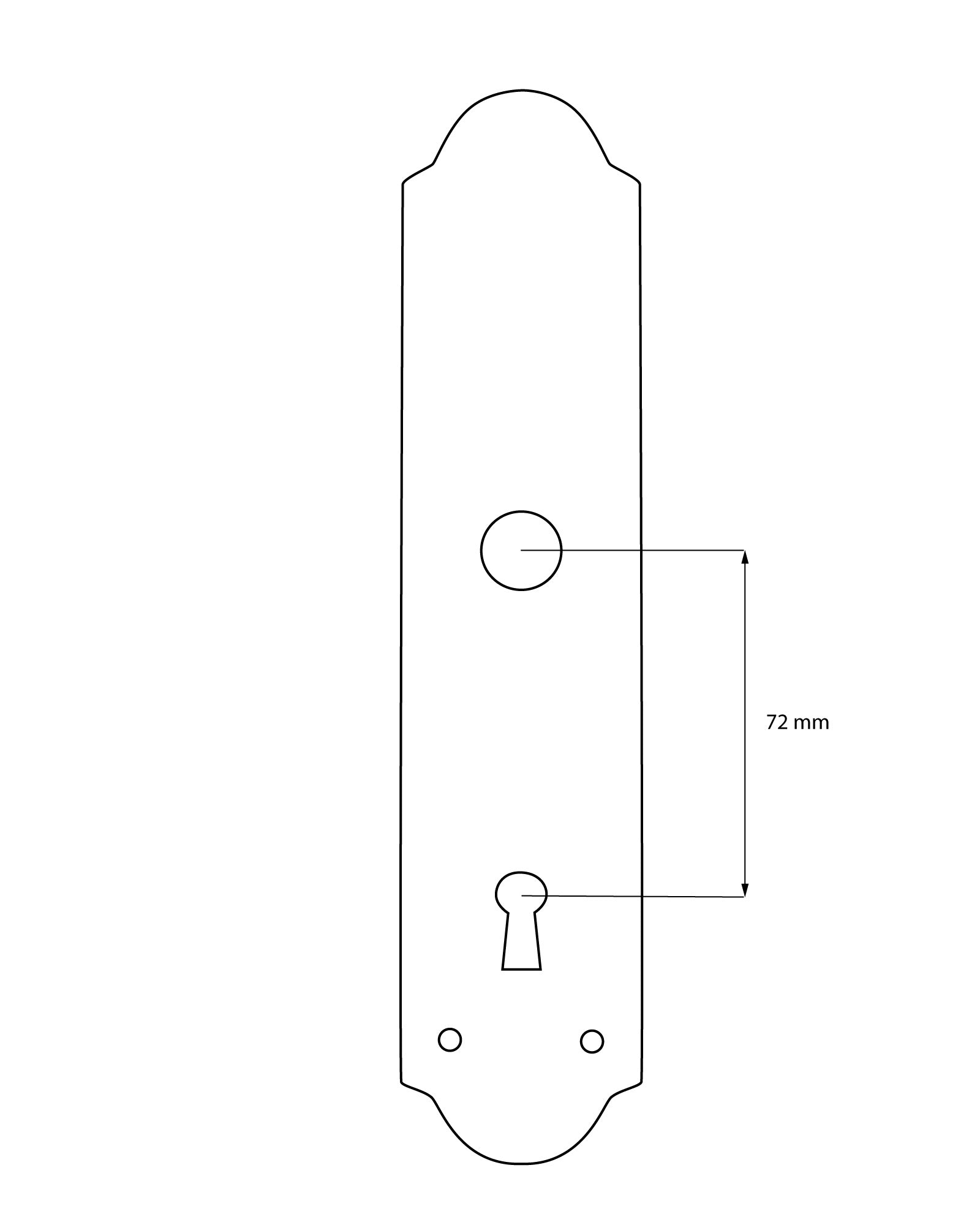 Långskylt - Rundad kant mässing image