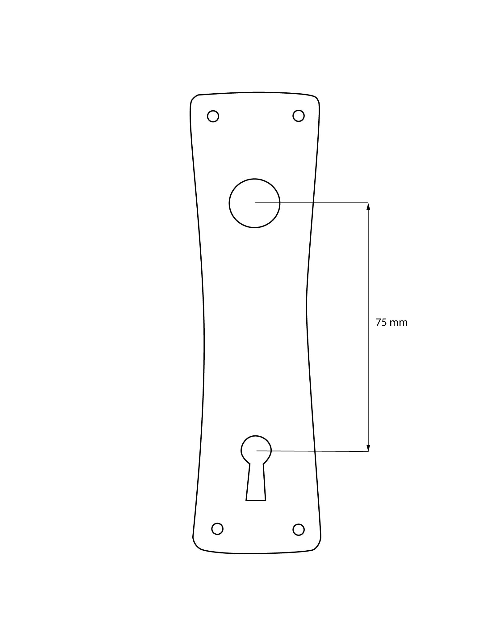 Dørhåndtag - Jugend Langskilt Nikkel image