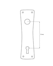 Dørhåndtag - Jugend Langskilt Nikkel thumbnail image