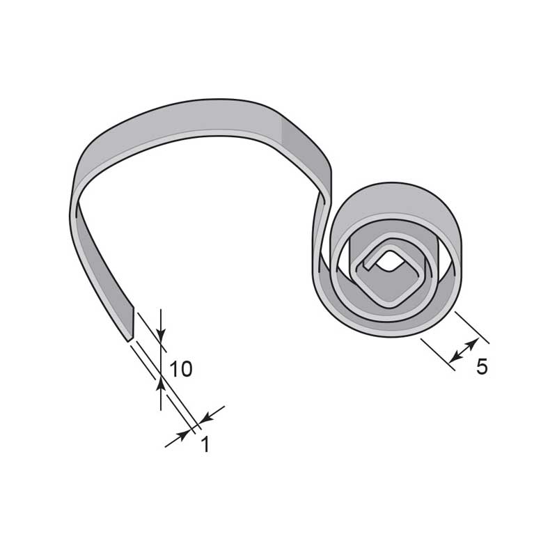 Fjäder till gamla låskistor - Roddarfjäder Låsbolaget nr 2 image