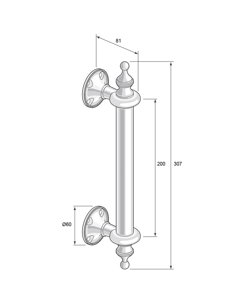 Dørgreb - Dørhåndtag Næsman 181 messing image