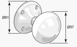 Pull Handle - Door knob 1920s nickel image