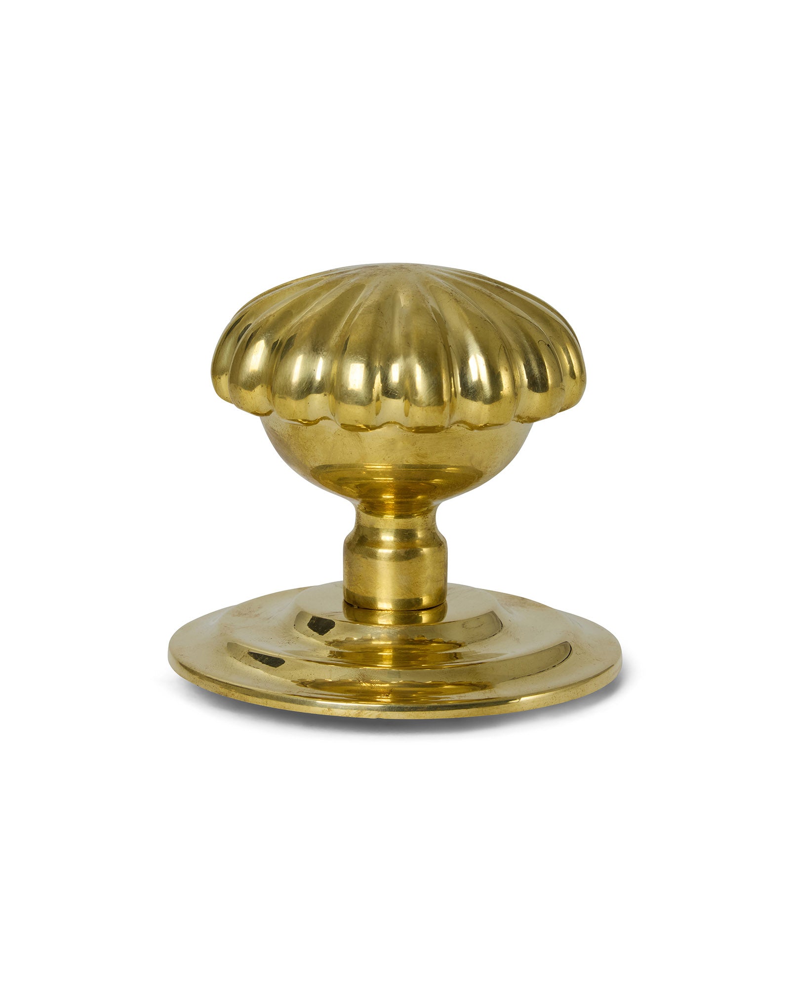 Greb - Dørknop, blomst, 85 mm, messing image