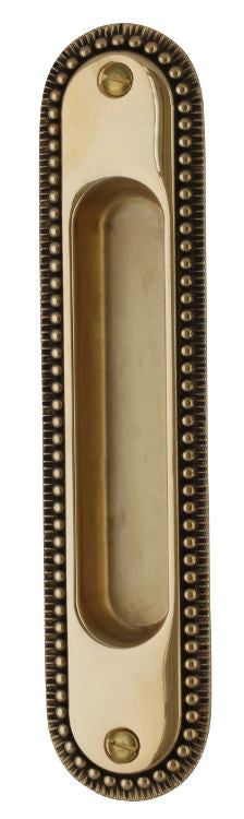 Sliding door handle - Sekelskifte brass 158 x 36 mm image