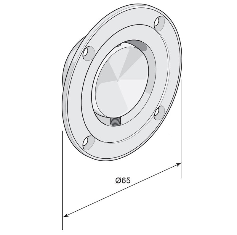 Skydedørsgreb - Næsman 168, nikkel image