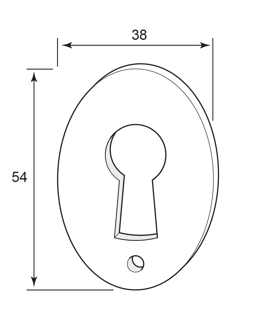 Nyckelskylt till kammarlås - F.A. Stenman oval image