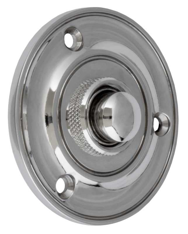 Bell Push - Round nickel-plated brass image