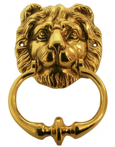 Door Knocker - Lion head brass image