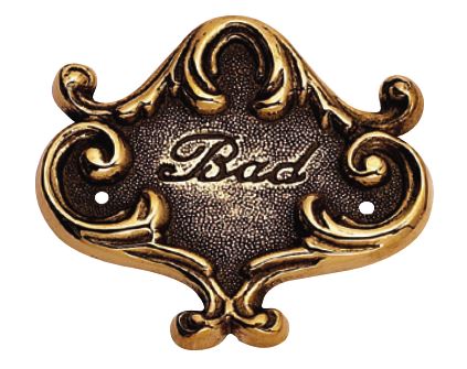 Door sign - Brass "bad" image