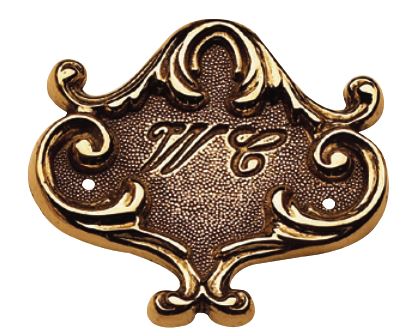 Door sign - Brass WC image