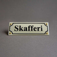 Enamel Door Sign - Skafferi White/Black thumbnail image