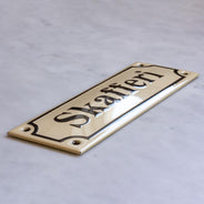 Enamel Door Sign - Skafferi White/Black thumbnail image