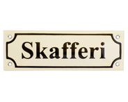 Enamel Door Sign - Skafferi White/Black thumbnail image