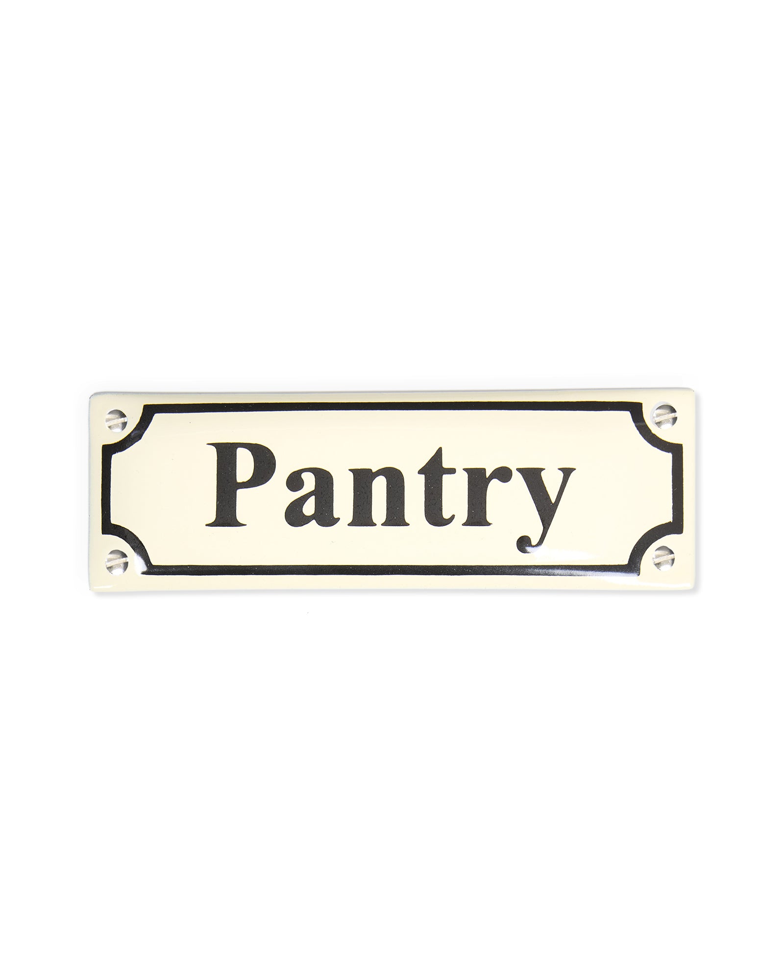 Enamel Door Sign - Pantry White/Black image