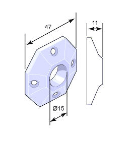 Skilt til håndtag - Albert Karlsson 25 messing image