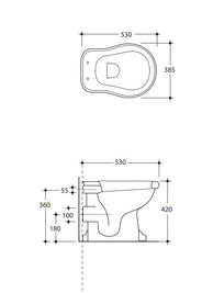 WC Camden WC, hidden drain - High level thumbnail image