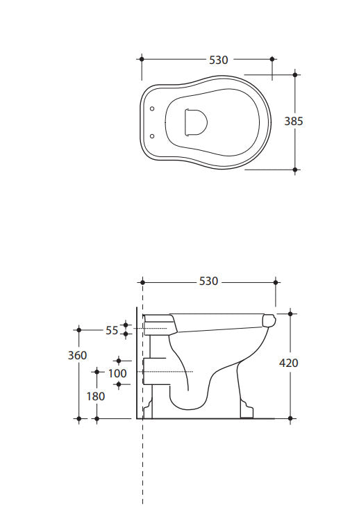 WC Camden WC, hidden drain - High level image
