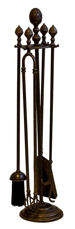 Fire tool set - Antique brass image