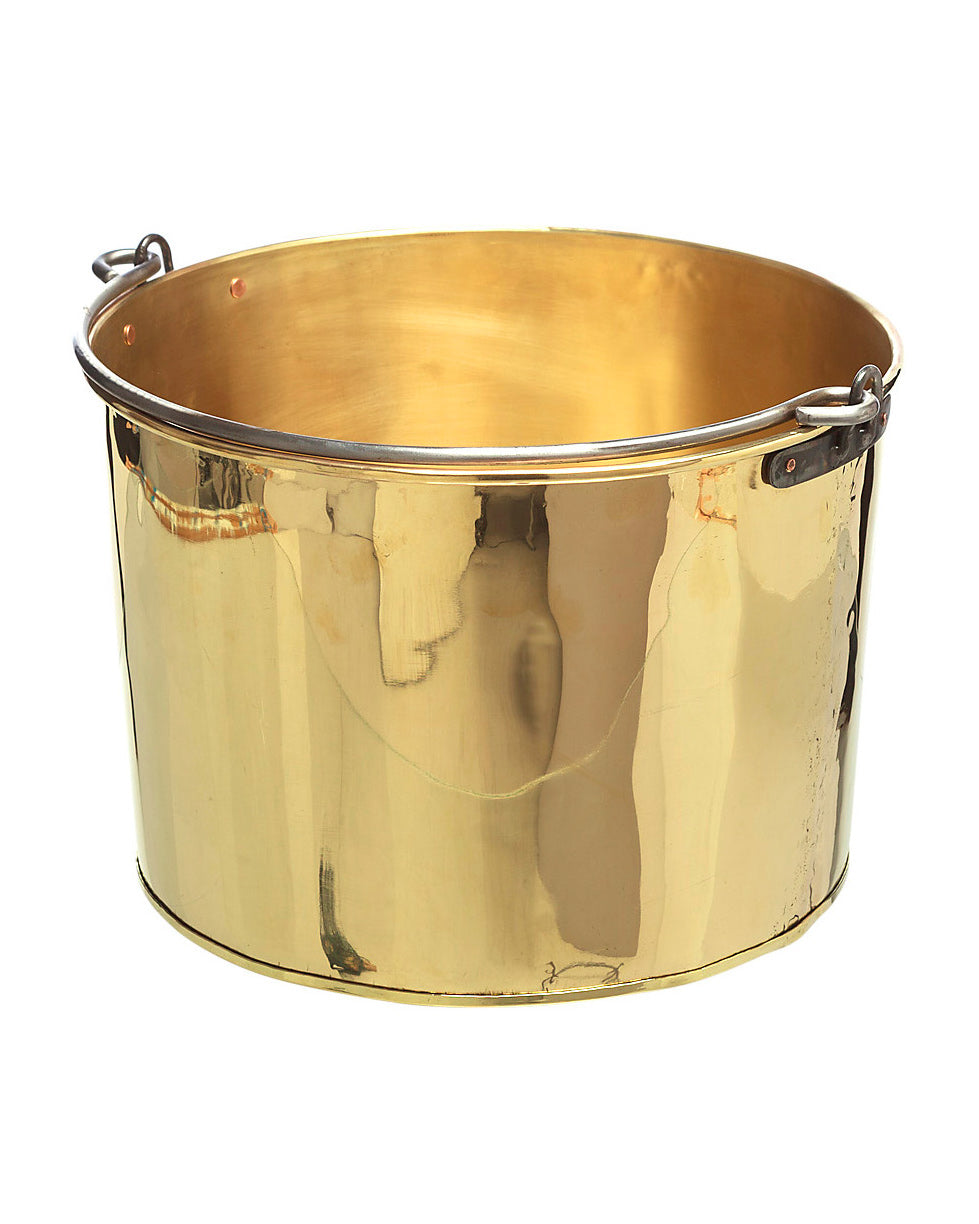 Holzkorb – Holzbehälter, Messing, 38 cm image