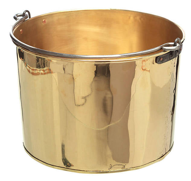 Vedkorg - Vedgryta mässing 38 cm image