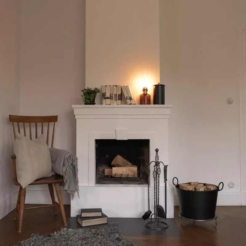 Firewood Grate in Wrought Iron – Large Fireplace image