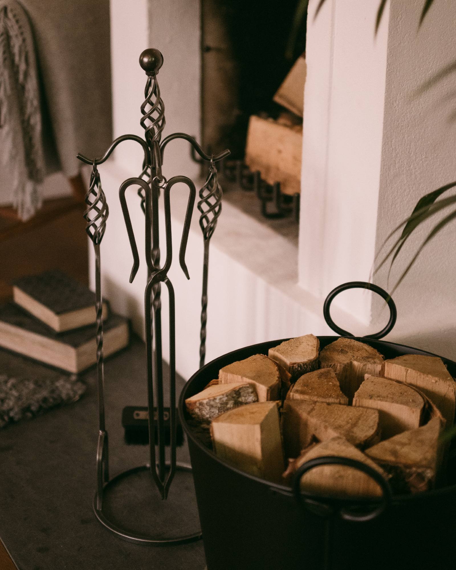 Wrought Iron Fireplace Tool Set - Spiran II image