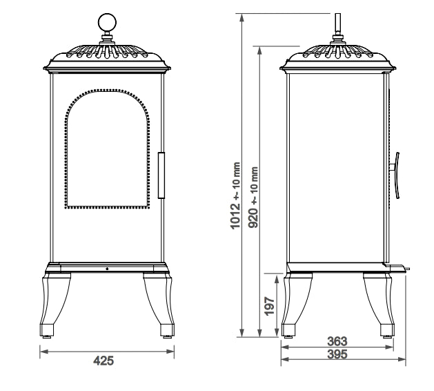 Støbejernskomfur - Westbo Victoria 100 BIO Komfur image