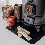 Fireplace Accessory - Black Floor Plate 66x80 cm thumbnail image