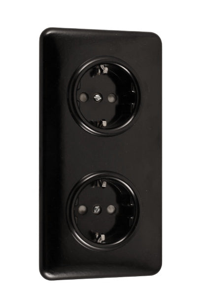 Double Outlet - Black Bakelite image