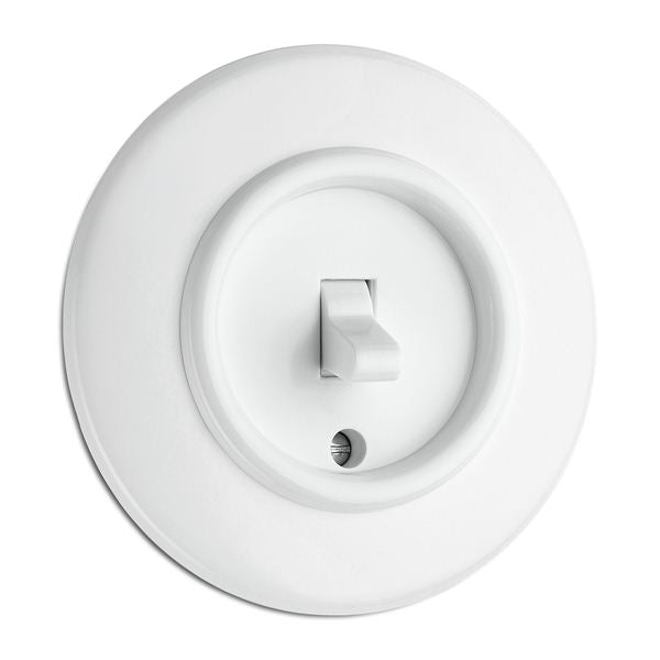 Round Duroplast Light Switch - Toggle Two-Way Light Switch image