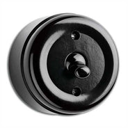 Lysbryter - Trappekobling (vipp) svart bakelitt thumbnail image