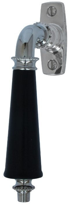 Espagnolette handle - Triple pearl stripe straight nickel image