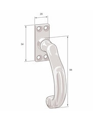 Spanjoletthandtag - Fix 6 mässing thumbnail image