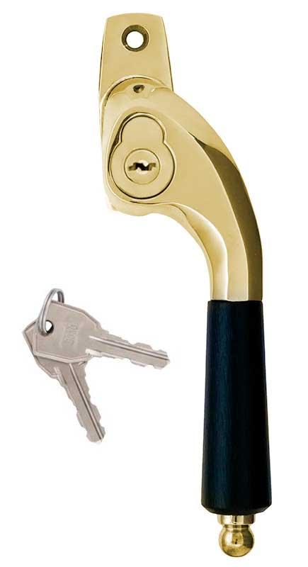 Lockable Espagnolette Handle - Låsbolaget Bent Brass image