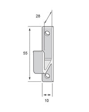 Window hook - Låsbolaget 1310 brass - 28 mm (1,1 in.) thumbnail image