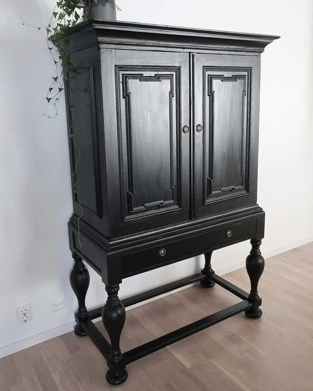 Møbelbeslag - Rund med håndtag, antik image