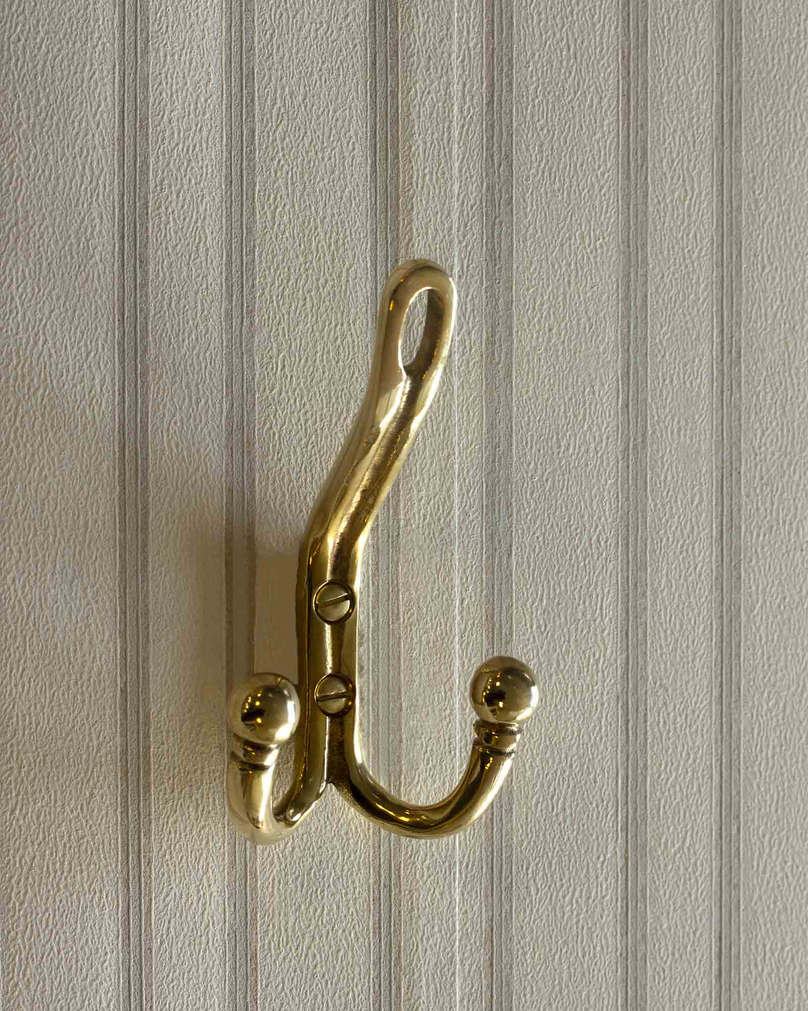 Coat hook - Double hat hook brass image