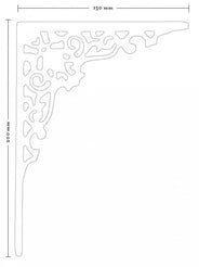 Shelf bracket - Ornament brass 200 x 150 mm thumbnail image