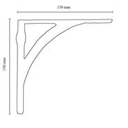 Konsol - Gjutjärn svart 15 cm thumbnail image