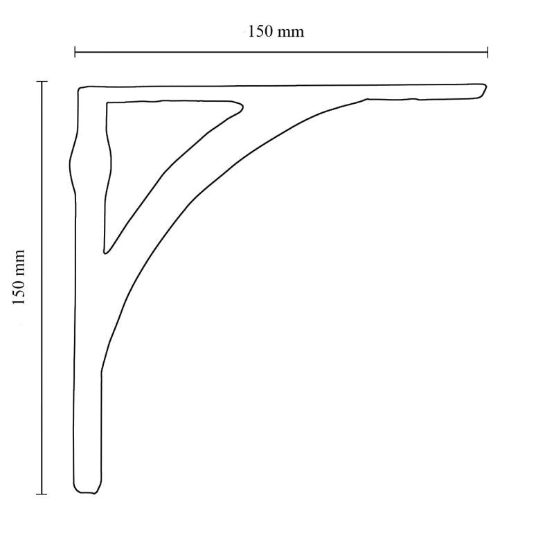 Konsol - Gjutjärn svart 15 cm image