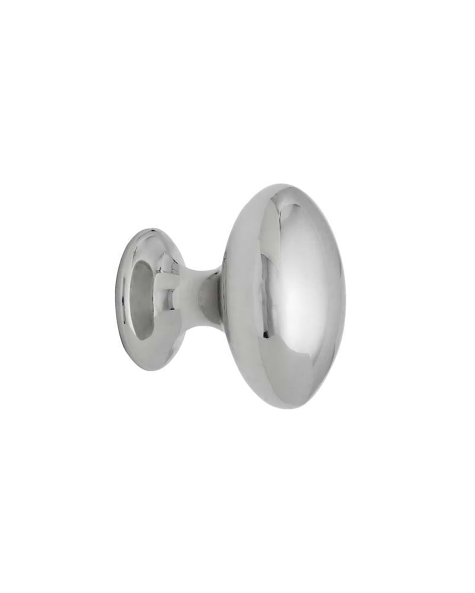 Knopp - Oval förnicklad 40 mm image
