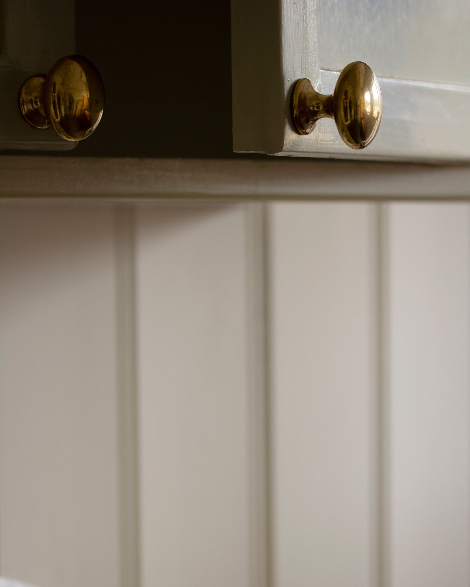 Knauf - Oval unbehandeltes Messing 40 mm image