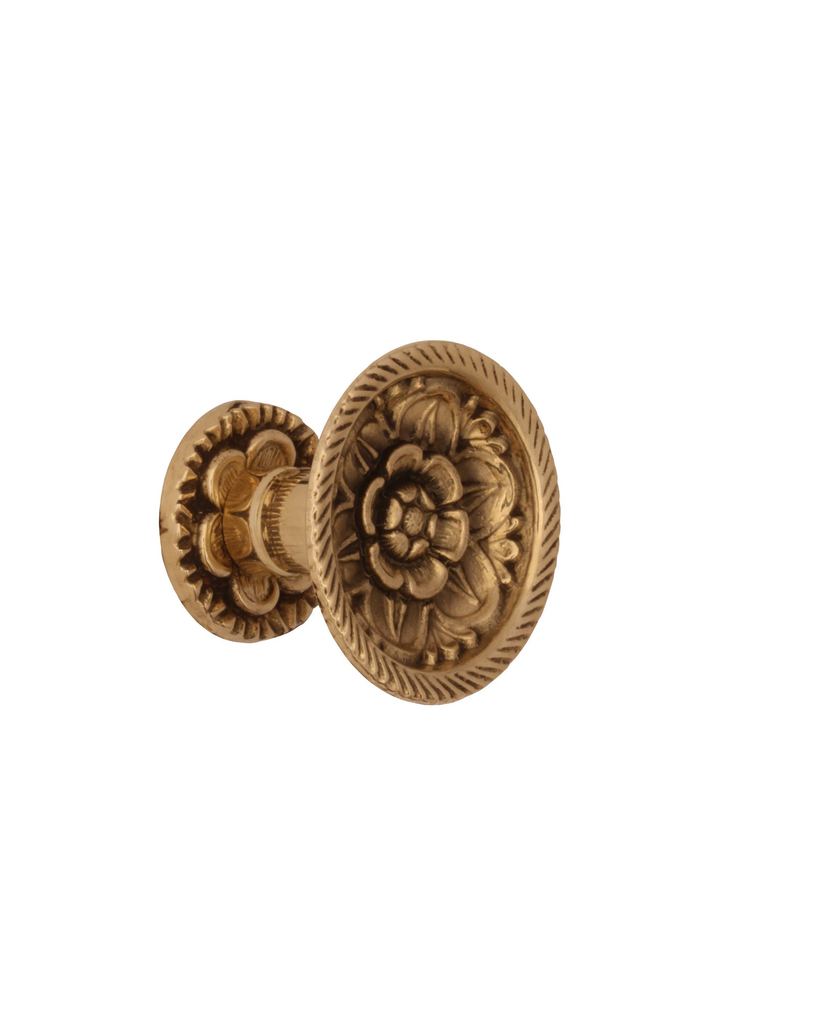 Knob - Flower brass image