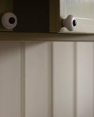 Knott - Porselensknopp antikk messing thumbnail image