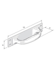 Schubladengriff - Ziehgriff aus Messing, 1920er Jahre thumbnail image