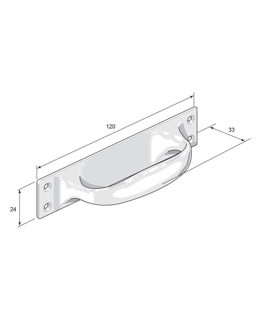 Schubladengriff - Ziehgriff aus Messing, 1920er Jahre image