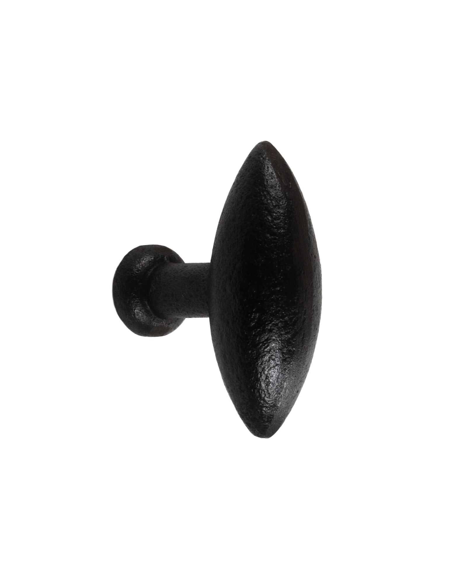 Ovaler Knauf 56 mm aus schwarzem Gusseisen