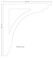 Træbeslag - Fyldning/hyldeknægt, træværk, V thumbnail image